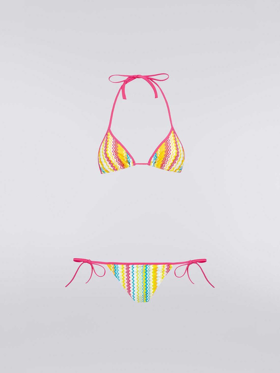 Kvinner Missoni Badedrakter | Chevron Bikini I Nylon Flerfarget