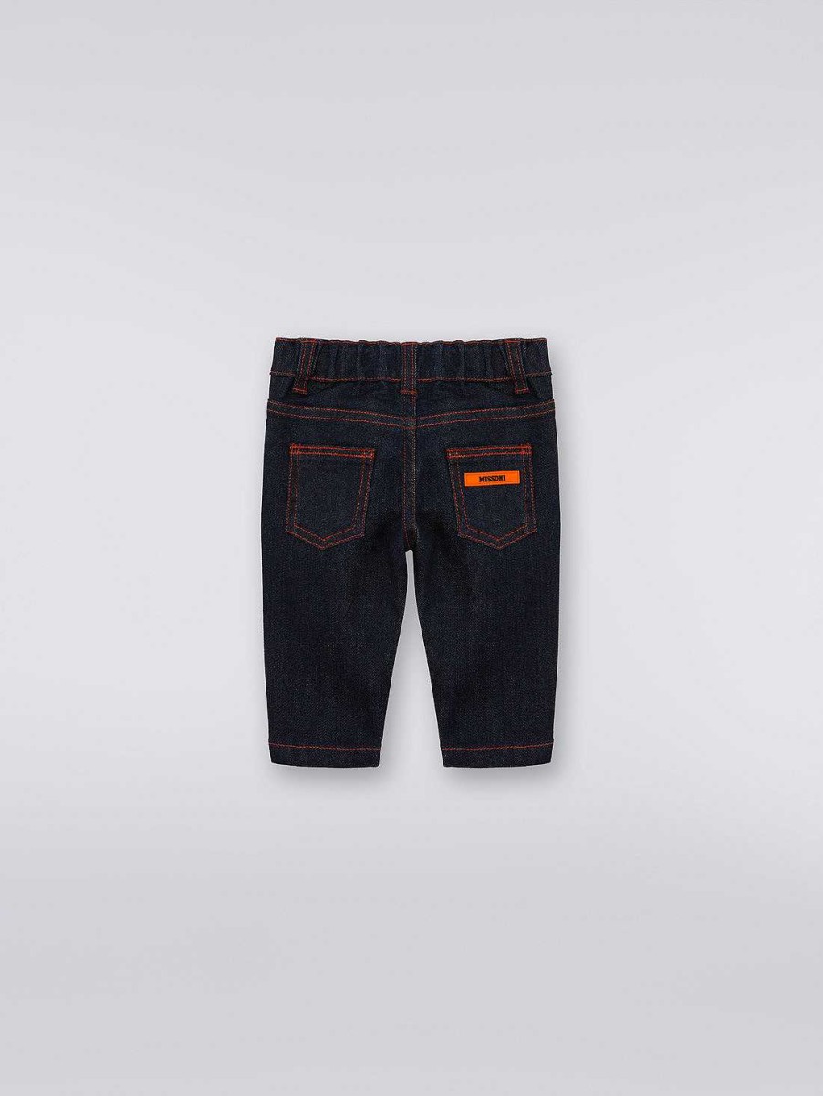 Gut (4-14 Ar) Missoni | Denim Fem-Lommers Bukse Bla