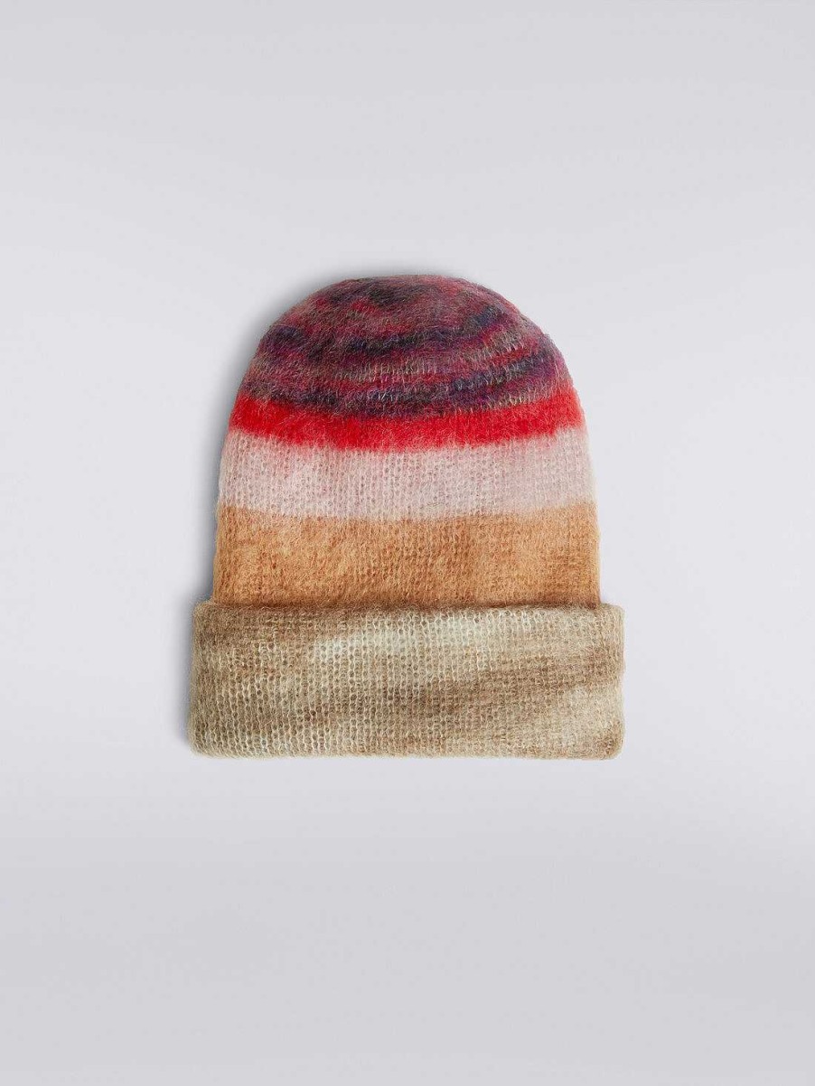 Kvinner Missoni Hatter | Stripet Mohairblandingshatt Flerfarget