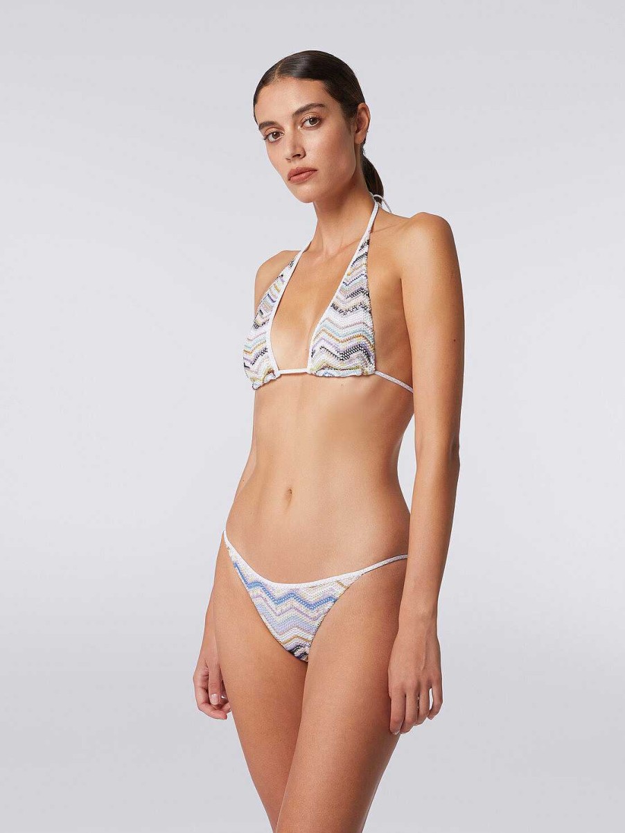 Kvinner Missoni Badedrakter | Sikksakk Hekle Bikini Med Lurex Flerfarget