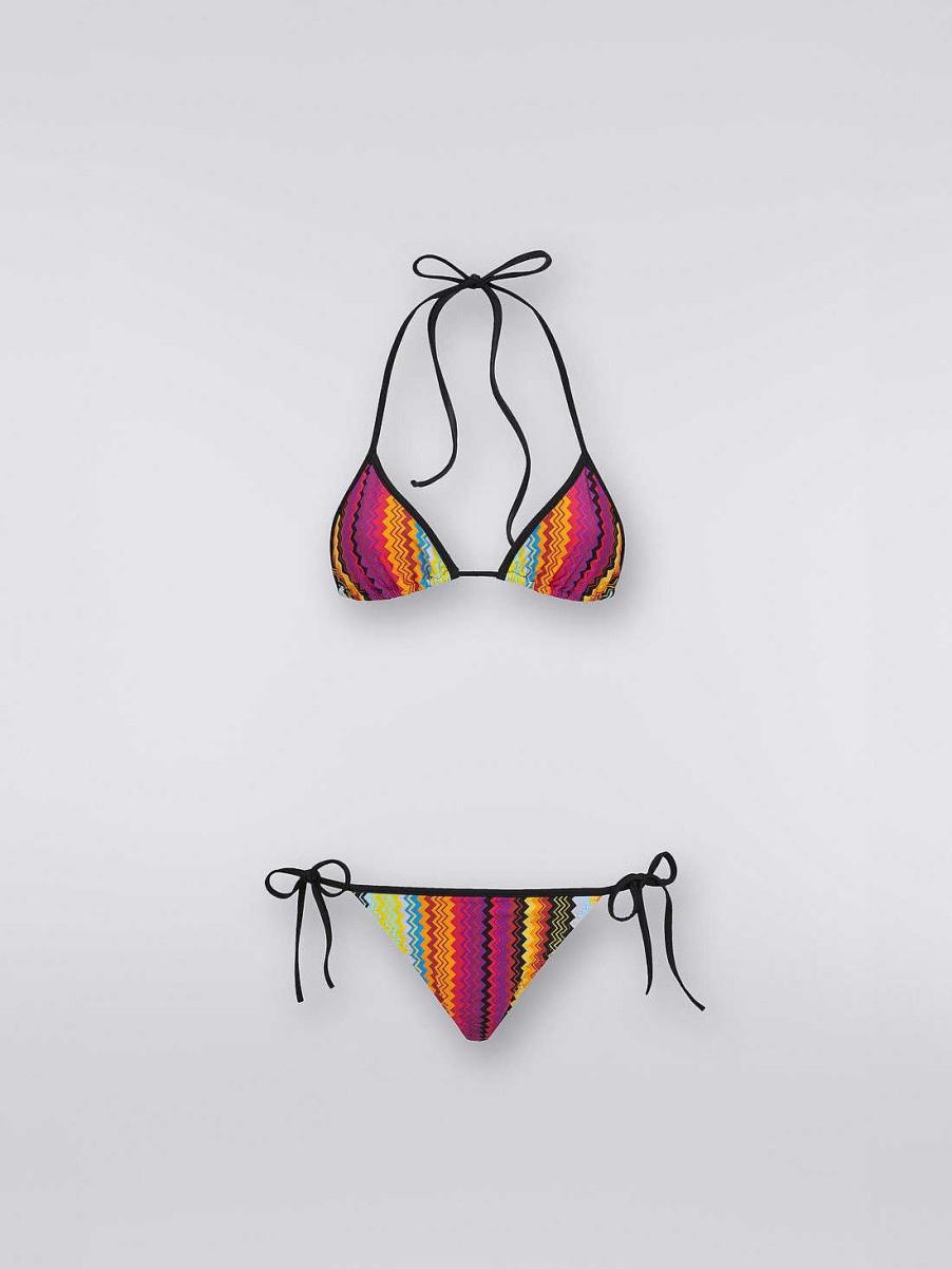 Kvinner Missoni Badedrakter | Chevron Bikini I Nylon Flerfarget