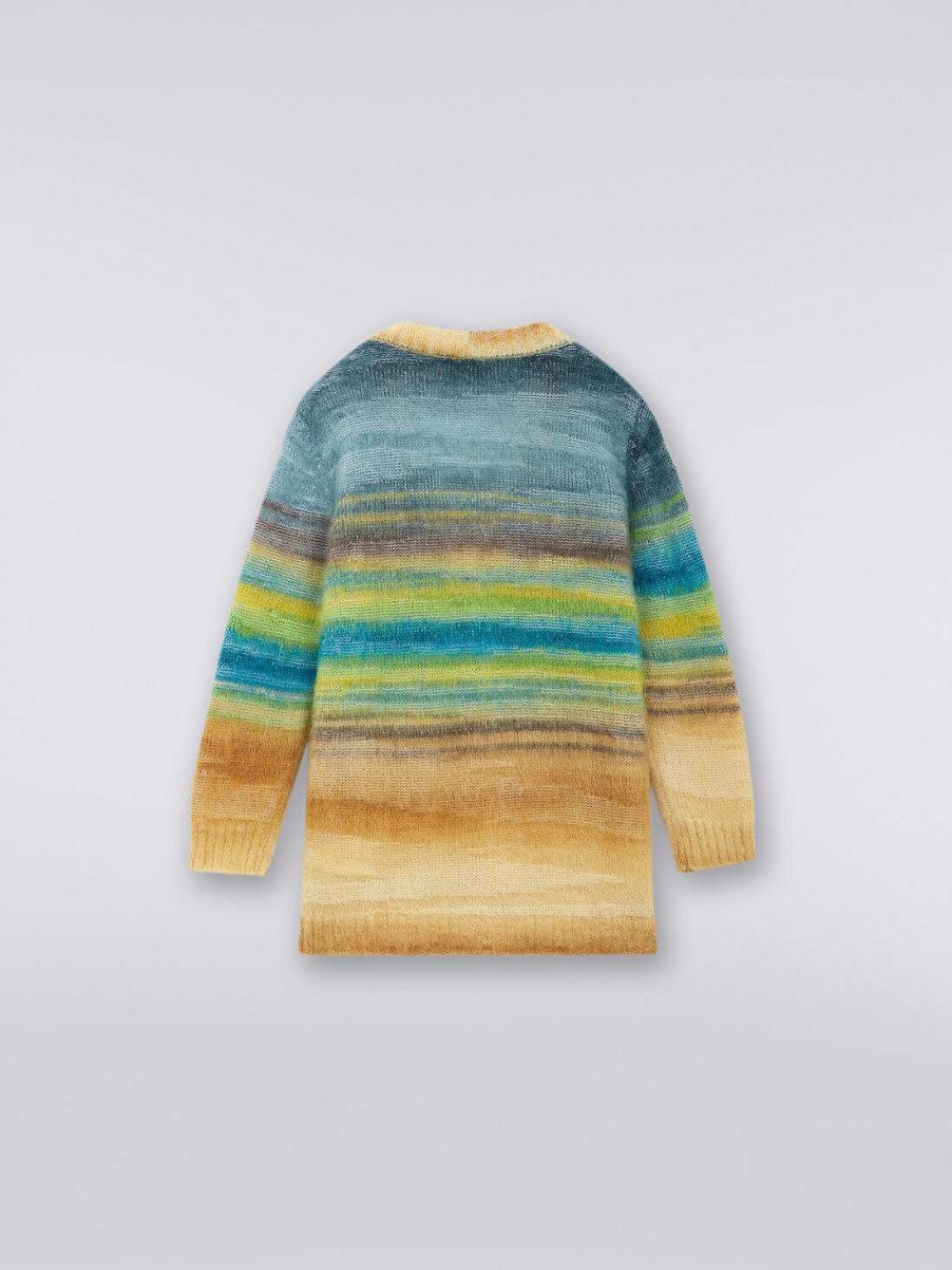 Gut (4-14 Ar) Missoni | Mohair Og Alpakka Blanding Cardigan Flerfarget