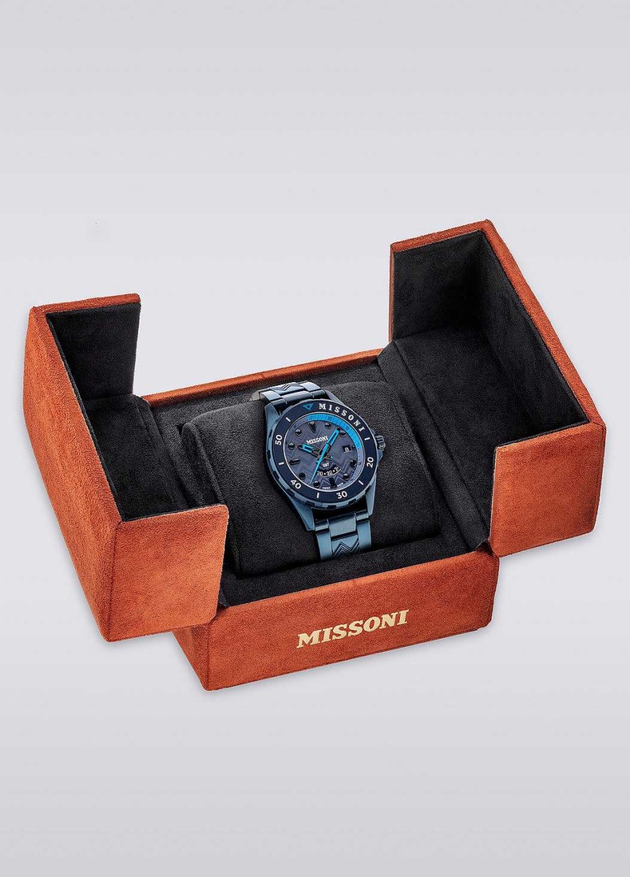 Menn Missoni Klokker | Missoni Gmt 43Mm Klokke Bla