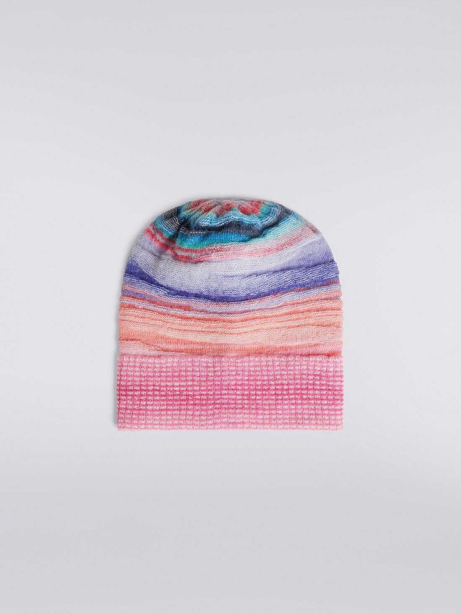 Kvinner Missoni Hatter | Stripete Mohair Og Alpakka Lue Flerfarget