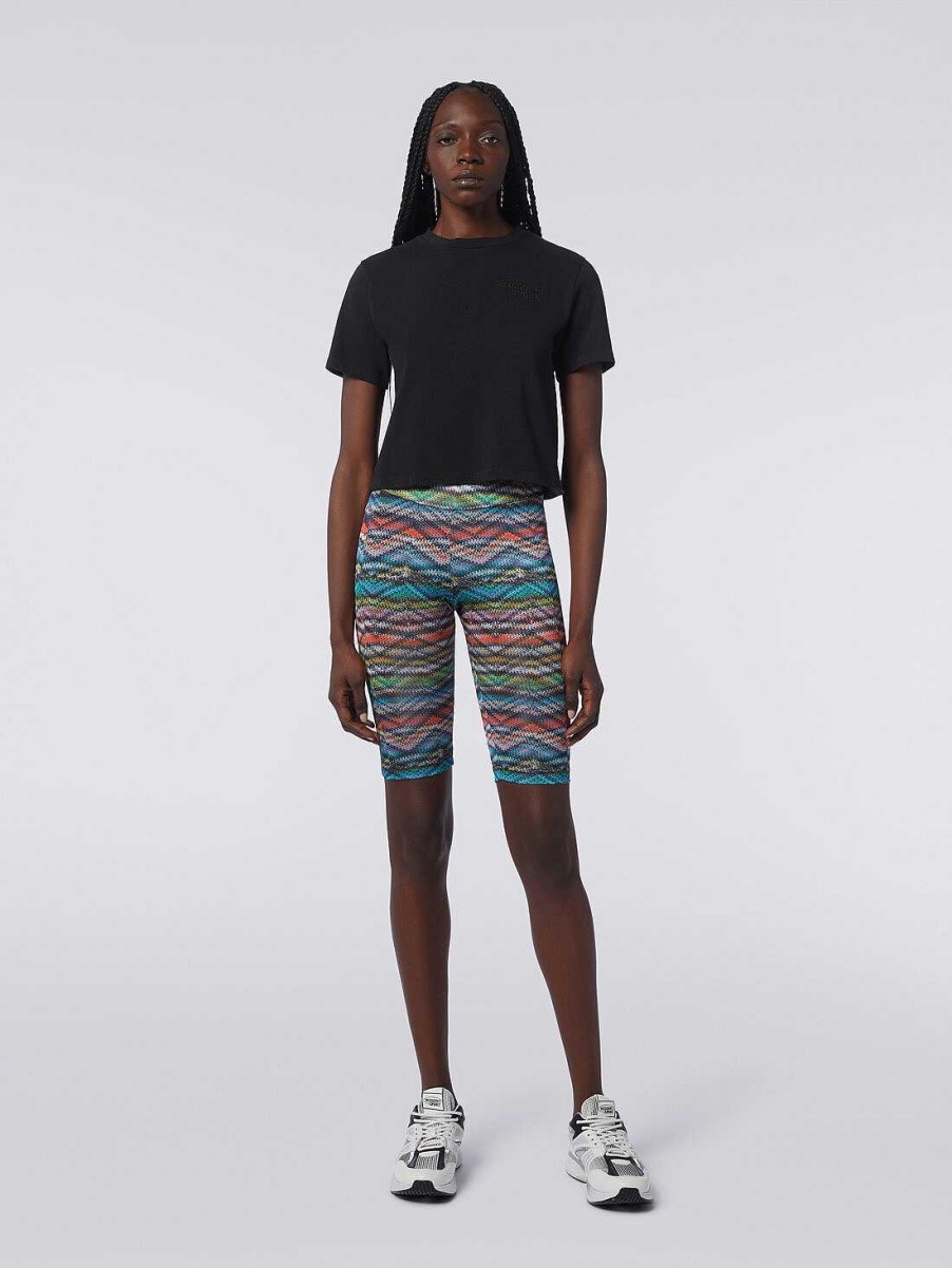 Kvinner Missoni Klaer | Shorts I Trykt Stretchnylon Flerfarget