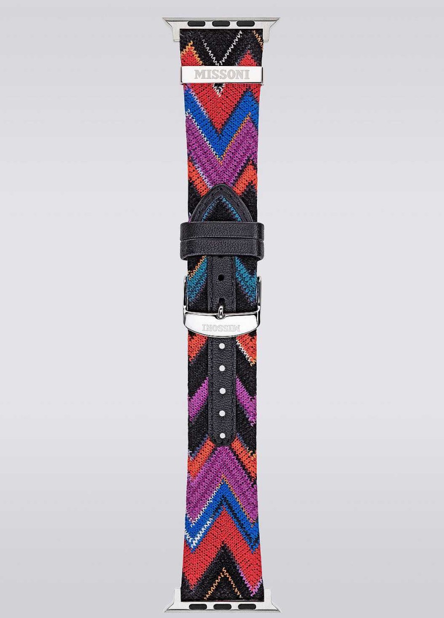 Kvinner Missoni Klokker | Missoni Fabric 24 Mm Apple Watch-Kompatibel Reim Flerfarget