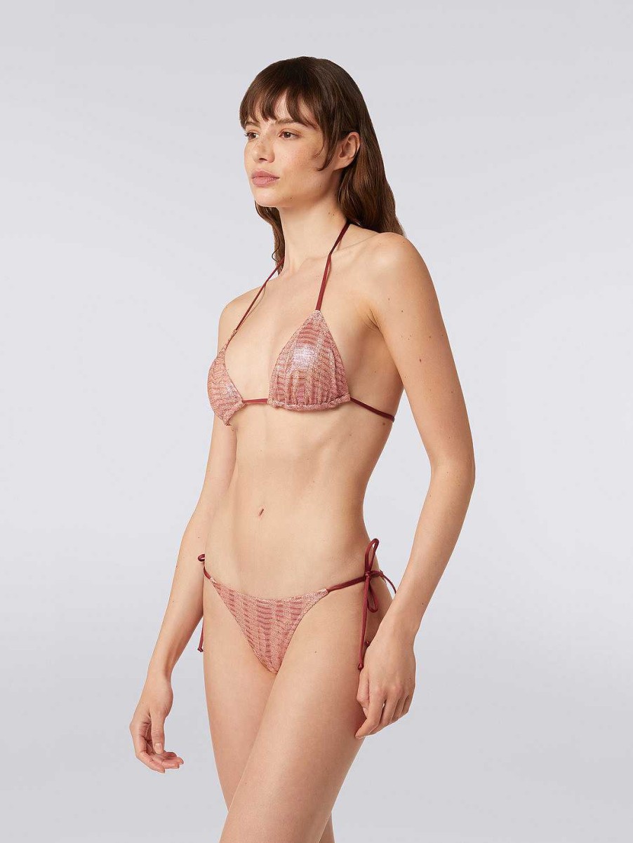 Kvinner Missoni Badedrakter | Jacquard Viskosestrikket Bikini Rosa