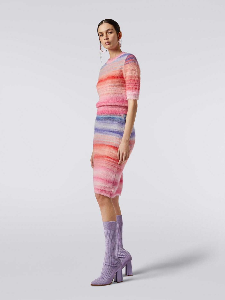 Kvinner Missoni T-Skjorter Og Topper | Slub Mohair-Genser Rosa