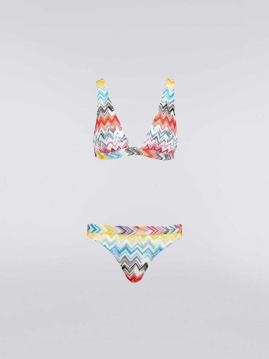 Kvinner Missoni Badedrakter | Chevron Viskosestrikket Bikini Flerfarget