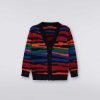 Gut (4-14 Ar) Missoni | Slub Ull Strikket Cardigan Flerfarget