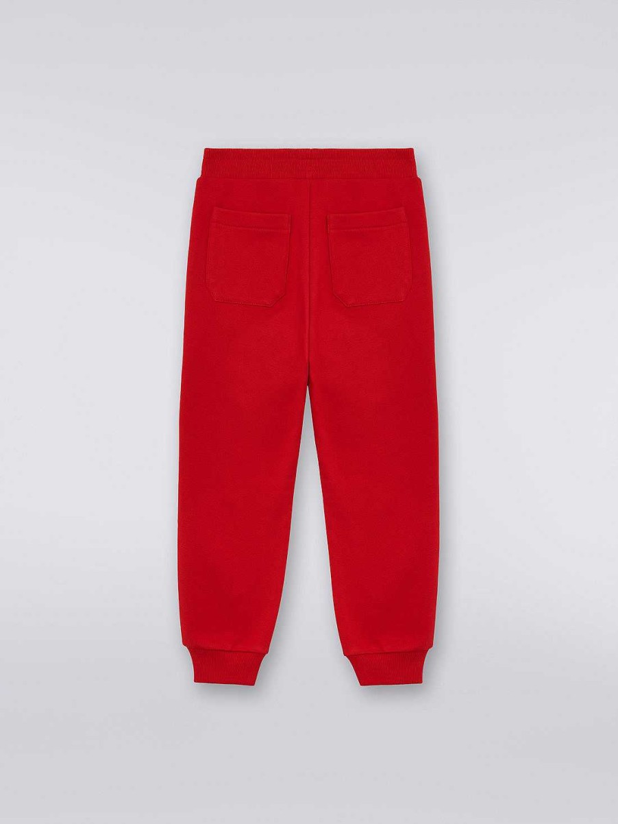 Gut (4-14 Ar) Missoni | Joggers I Bomullsfleece Med Logo Rod