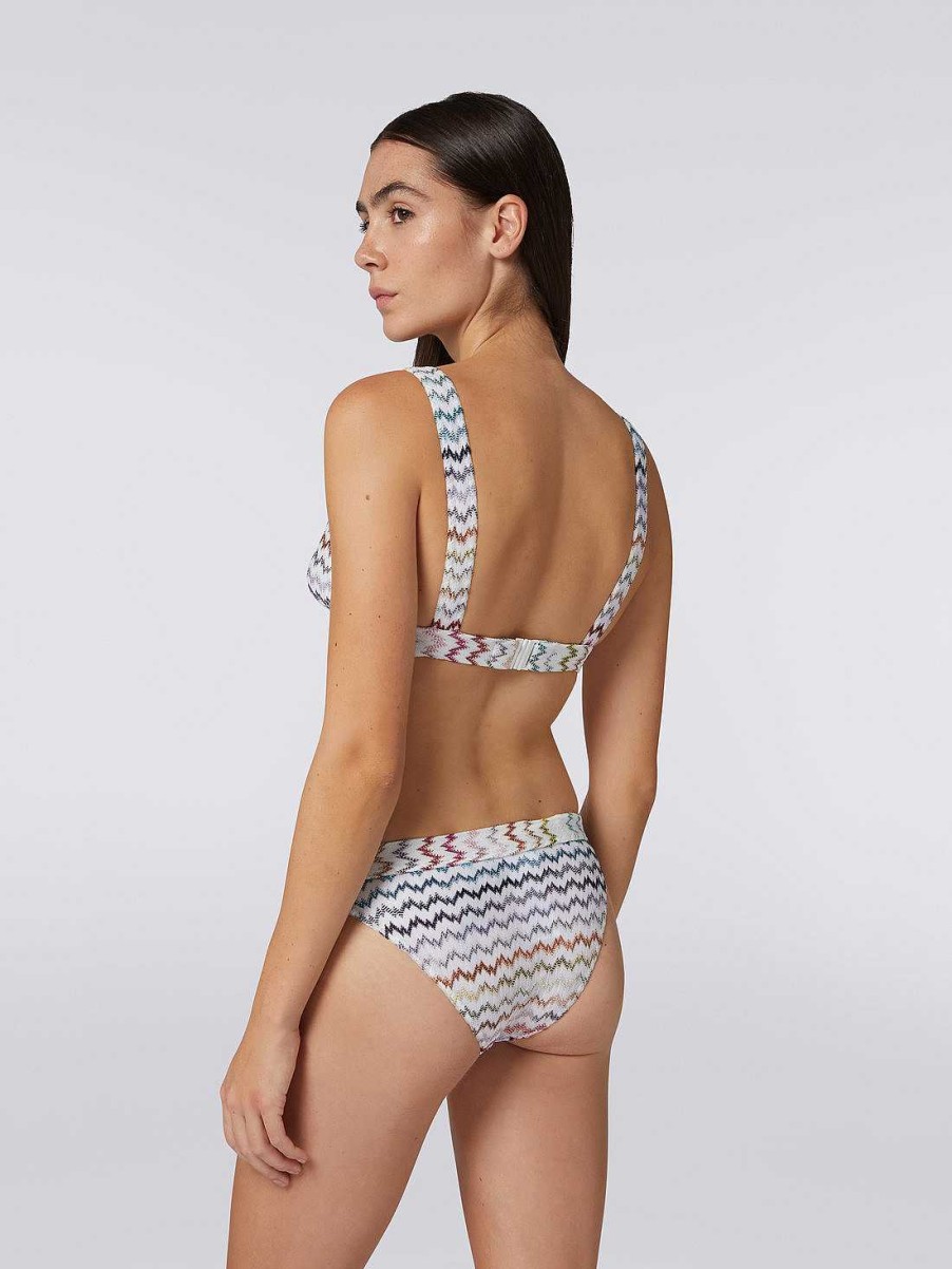 Kvinner Missoni Badedrakter | Bikini I Sikksakkstrikk Med Lame Flerfarget