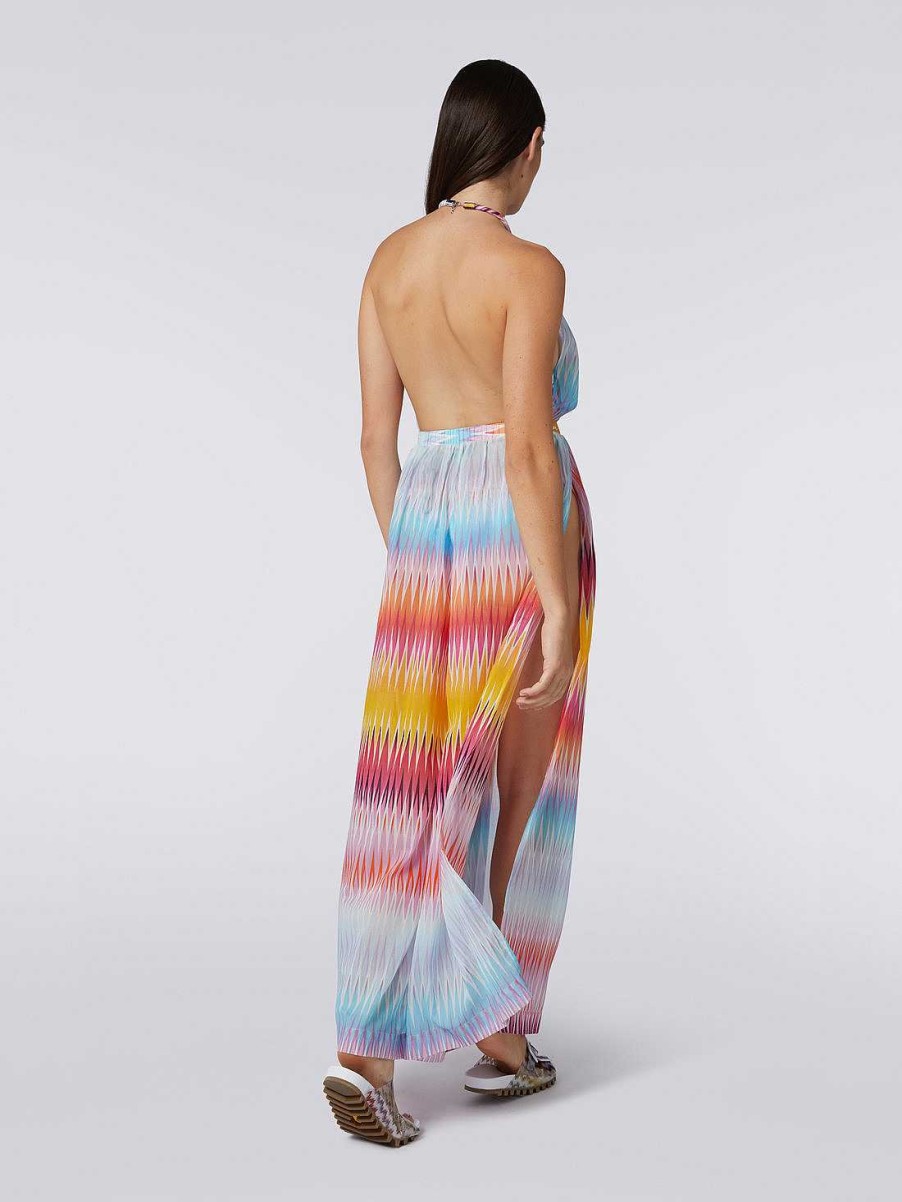 Kvinner Missoni Strandtoy | Lang Jumpsuit I Bomull Og Silke Med Trykk I Flere Farger Flerfarget