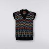 Menn Missoni Strikkevarer | Ull Og Mohair Chevron Gilet Flerfarget