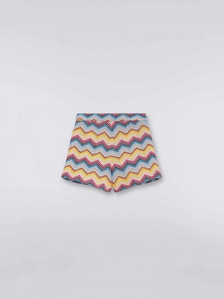 Jente (4-14 Ar) Missoni | Heklet Shorts I Bomullsblanding Flerfarget