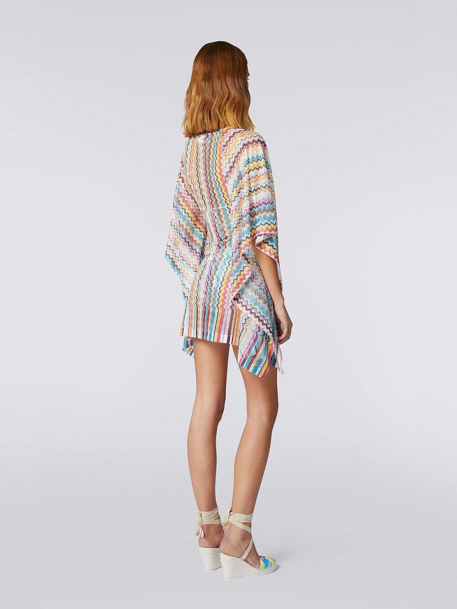 Kvinner Missoni Strandtoy | Kort Chevron Kaftan Dekke Opp Flerfarget