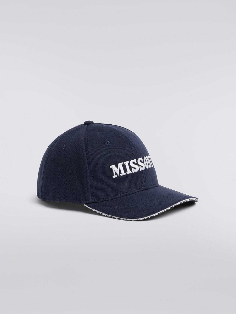 Menn Missoni Hatter | Baseballcaps I Bomull Med Logo Flerfarget