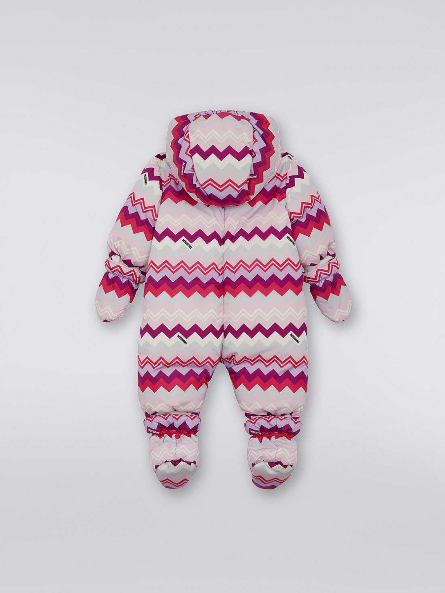 Jente (4-14 Ar) Missoni | Skidress I Nylon Med Sikksakkmonster Flerfarget