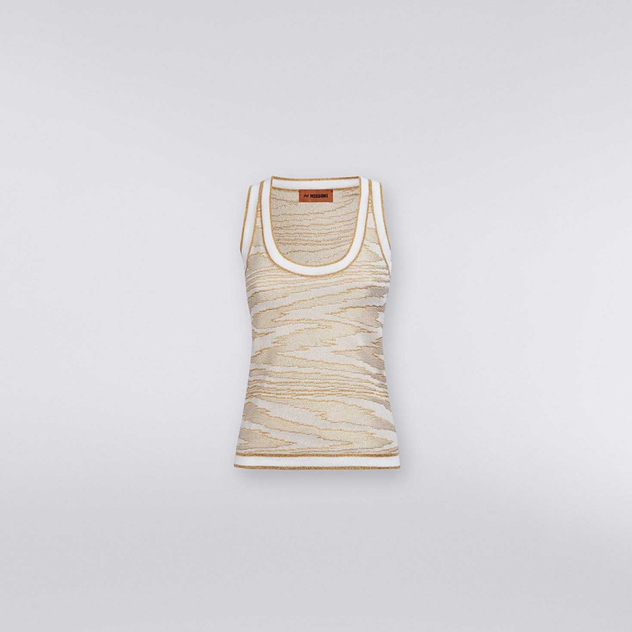 Kvinner Missoni T-Skjorter Og Topper | Lame Slub Viskose Tank Topp Flerfarget