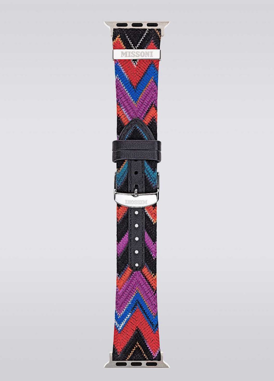 Kvinner Missoni Klokker | Missoni Stoff 22 Mm Apple Watch-Kompatibel Reim Flerfarget