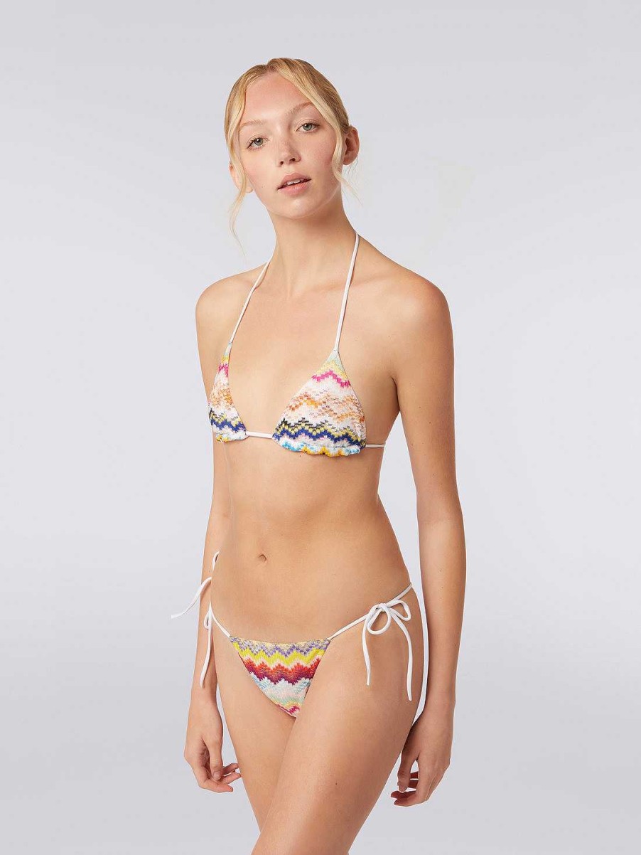 Kvinner Missoni Badedrakter | 3D-Effekt Viskosebikini Flerfarget