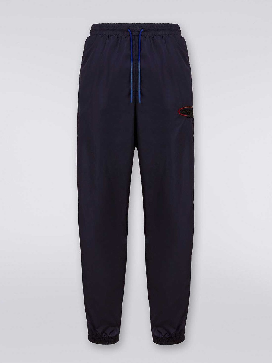 Menn Missoni Klaer | Joggers I Nylon Med Logo Bla