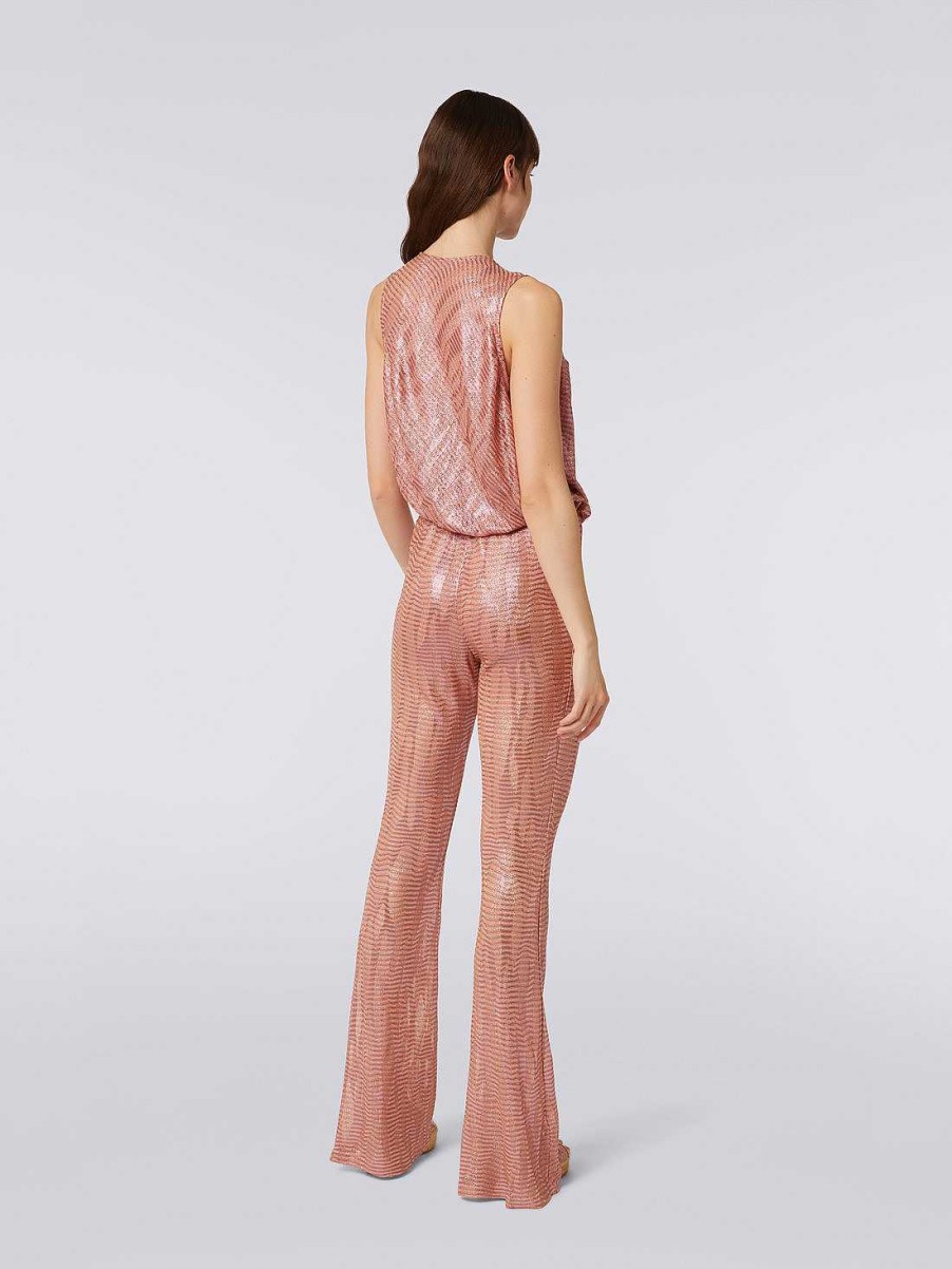 Kvinner Missoni Kjoler | Jacquard Viskose Strikket Jumpsuit Rosa