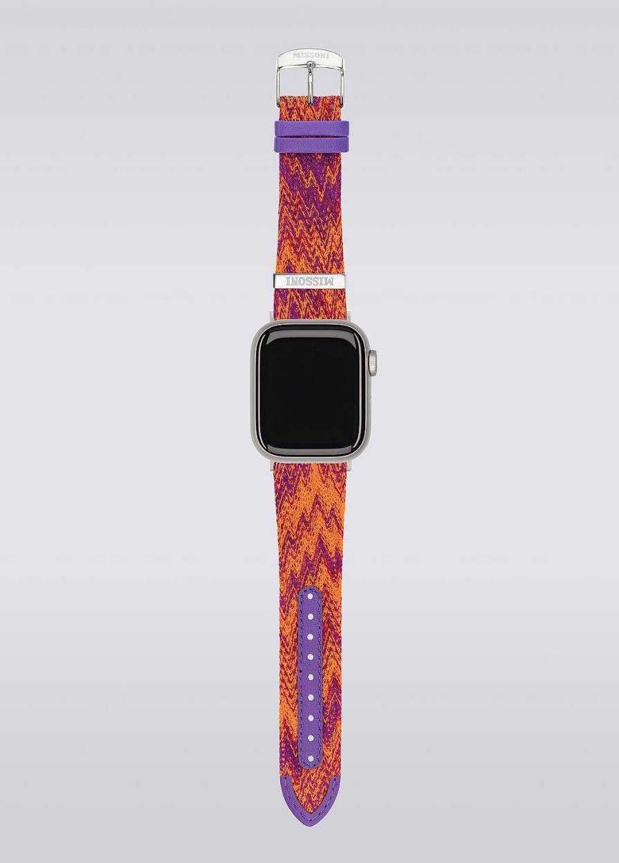 Kvinner Missoni Klokker | Missoni Stoff 22 Mm Apple Watch-Kompatibel Reim Flerfarget