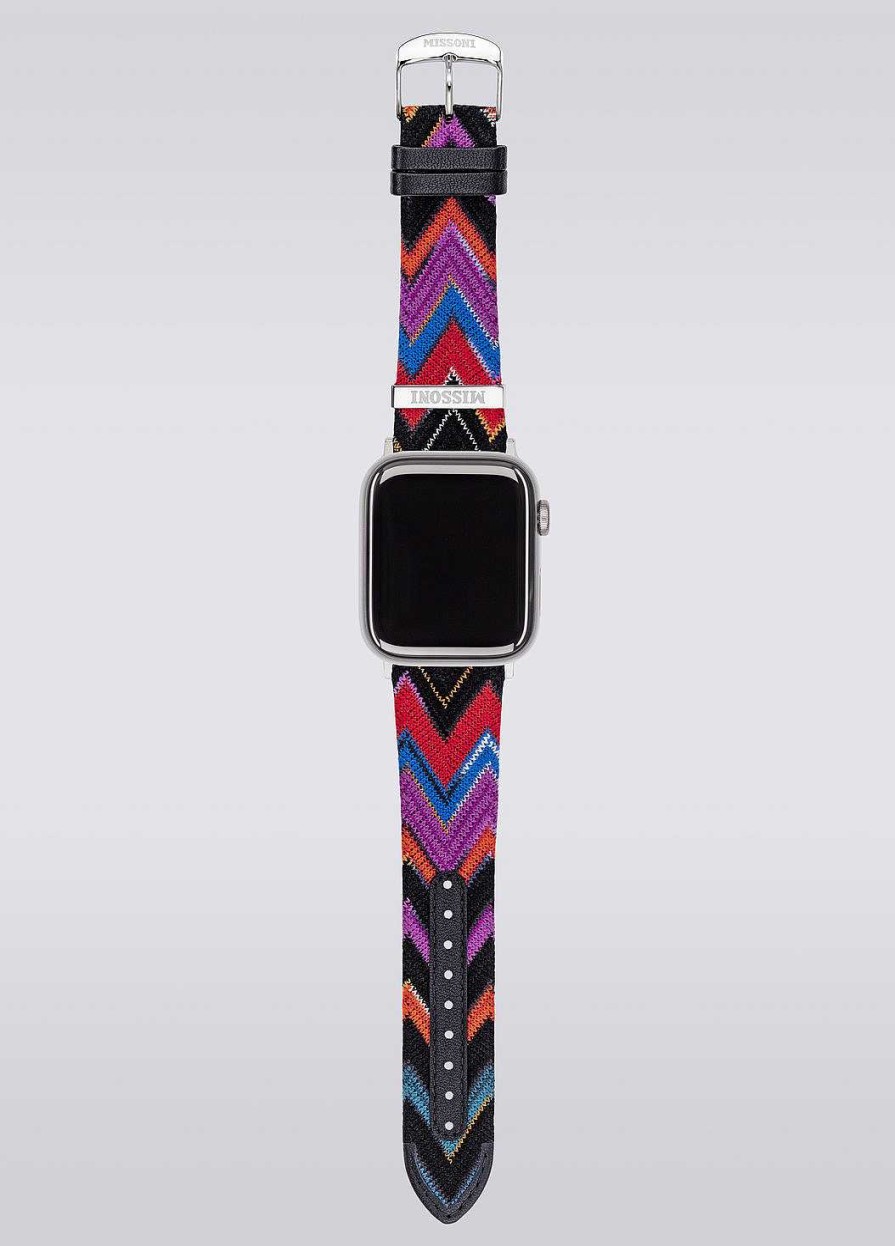 Kvinner Missoni Klokker | Missoni Fabric 24 Mm Apple Watch-Kompatibel Reim Flerfarget