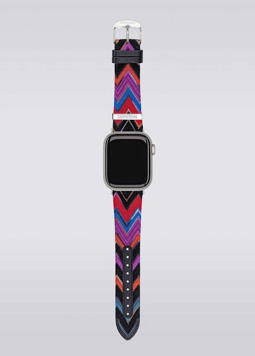 Kvinner Missoni Klokker | Missoni Stoff 22 Mm Apple Watch-Kompatibel Reim Flerfarget