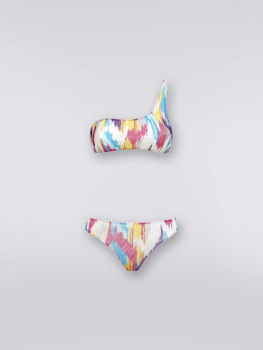 Kvinner Missoni Badedrakter | En-Skulders Bikini Med Slub-Trykk Flerfarget