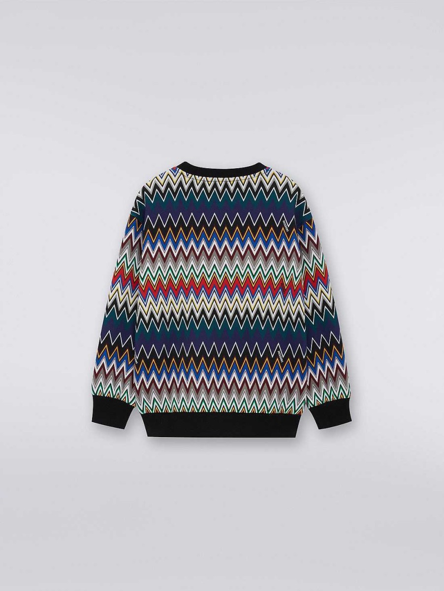 Gut (4-14 Ar) Missoni | Pullover Med Rund Hals I Bomull Flerfarget