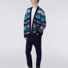 Menn Missoni Strikkevarer | Chevron Cardigan I Ullblanding Flerfarget