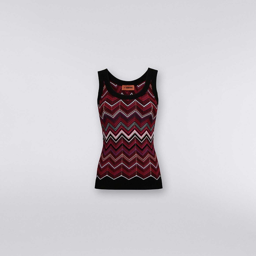 Kvinner Missoni T-Skjorter Og Topper | Chevron Tanktop I Viskoseblanding Flerfarget