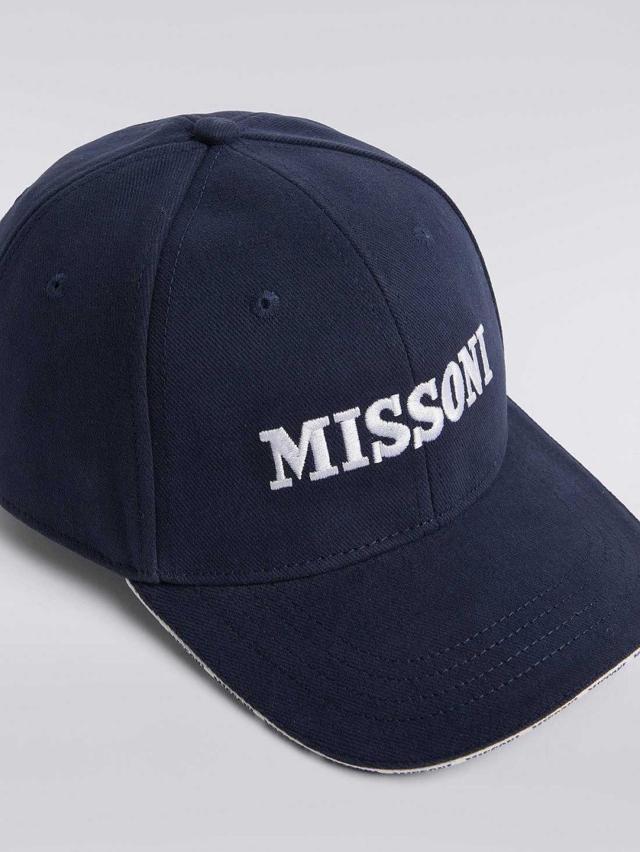 Menn Missoni Hatter | Baseballcaps I Bomull Med Logo Flerfarget