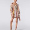 Kvinner Missoni Strandtoy | Kort Kaftan Dekke Opp Med 3D-Teknikk Flerfarget