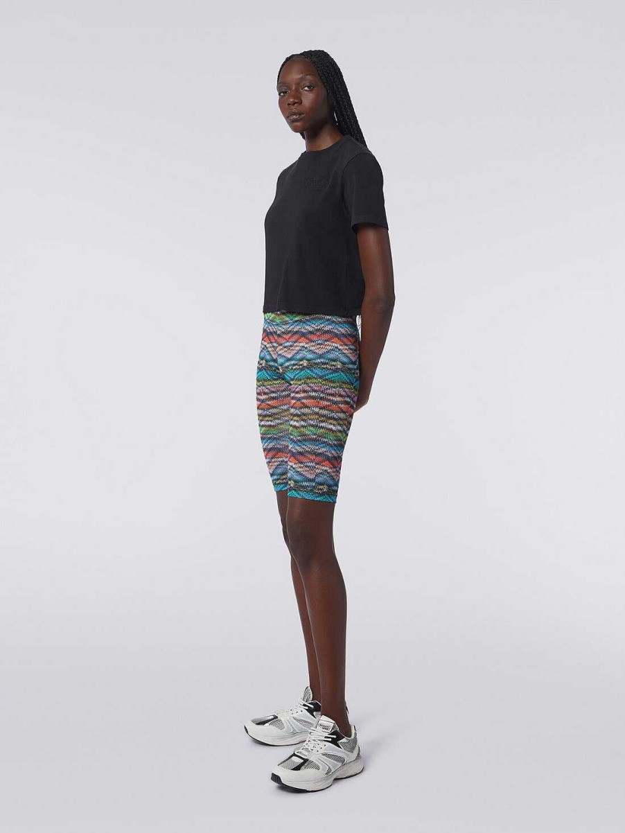 Kvinner Missoni Klaer | Shorts I Trykt Stretchnylon Flerfarget