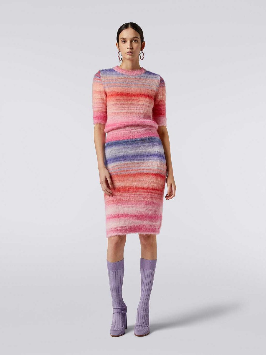 Kvinner Missoni T-Skjorter Og Topper | Slub Mohair-Genser Rosa