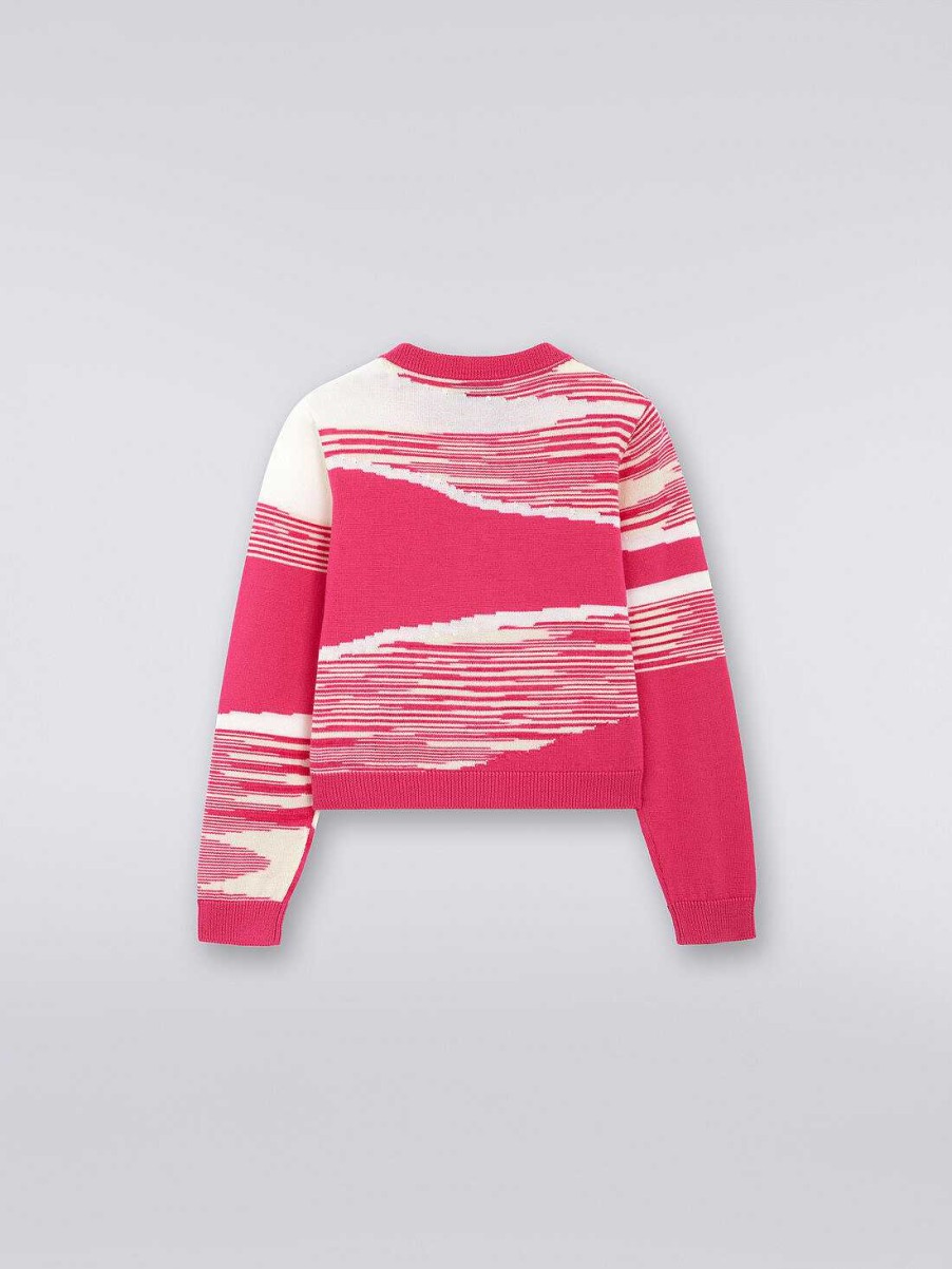 Jente (4-14 Ar) Missoni | Cardigan I Ren Virgin Ull Rosa