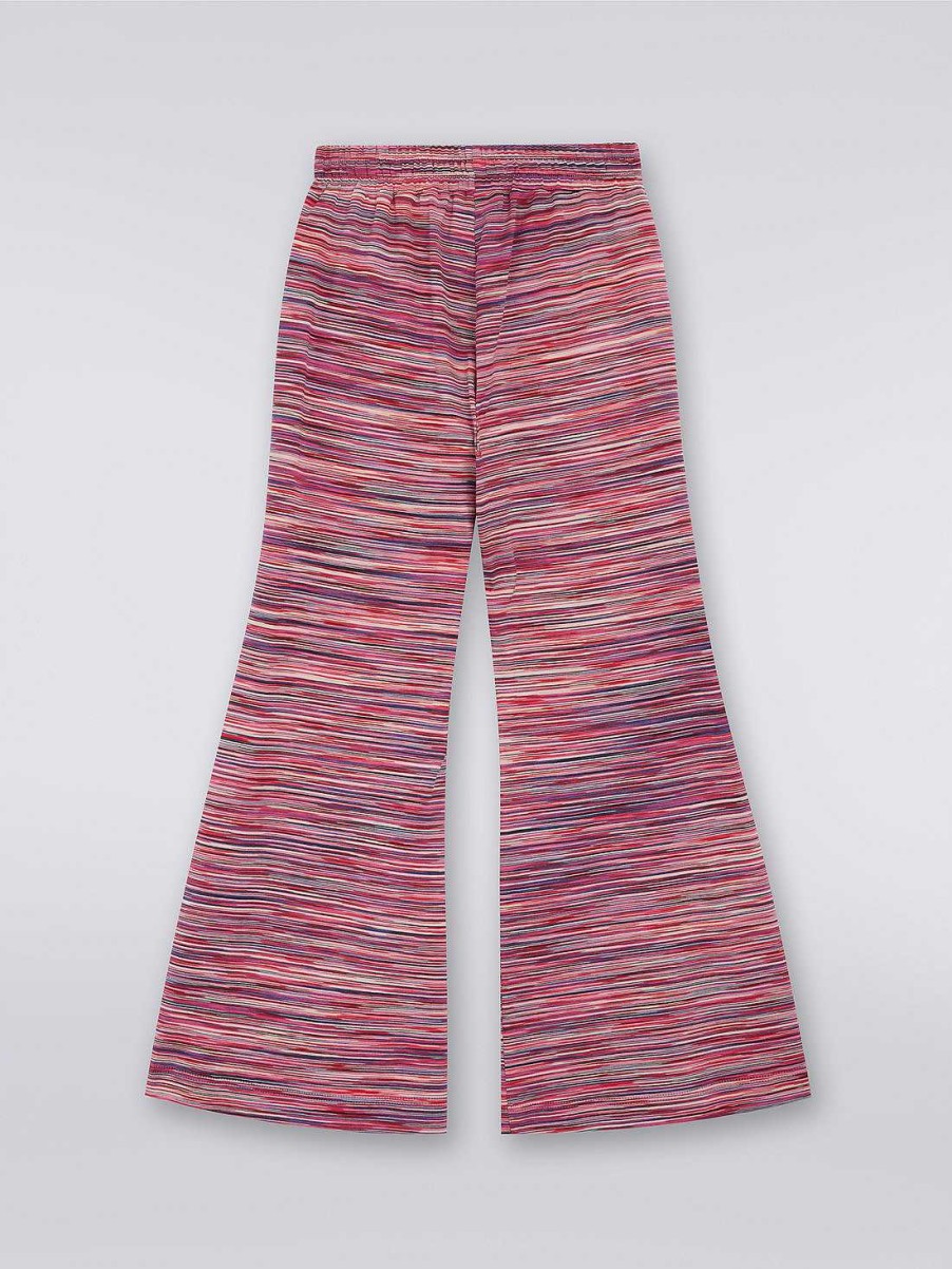 Jente (4-14 Ar) Missoni | Joggers Med Utsving I Bomull Med Logo Flerfarget