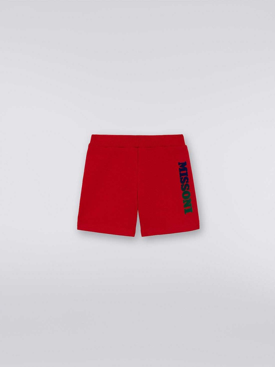 Gut (4-14 Ar) Missoni | Bomullsshorts Med Logo Rod