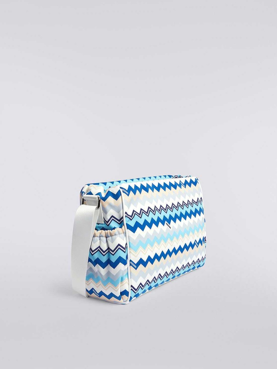 Baby (0-24 Maneder) Missoni | Sikksakk Skulderveske I Nylon Flerfarget