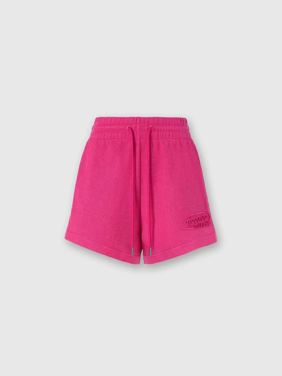 Kvinner Missoni Klaer | Shorts I Borstet Fleece Med Logo Rod